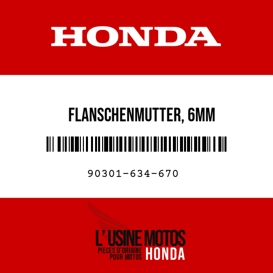image de 90301-634-670 FLANSCHENMUTTER, 6MM