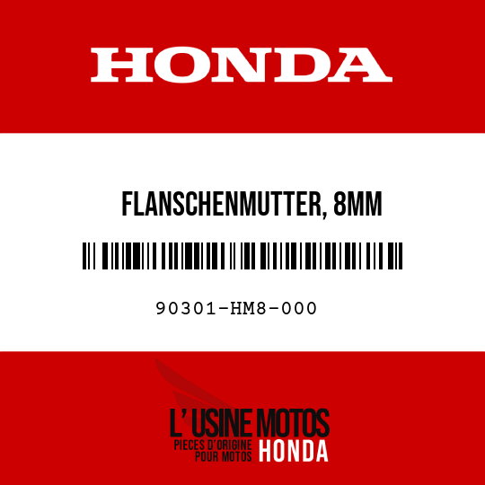 image de 90301-HM8-000 FLANSCHENMUTTER, 8MM
