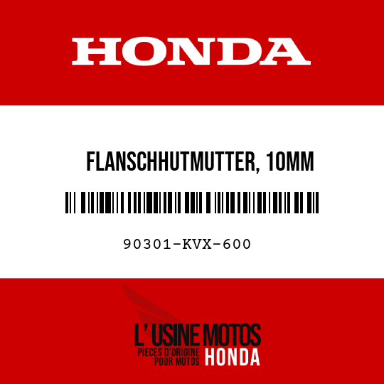 image de 90301-KVX-600 FLANSCHHUTMUTTER, 10MM