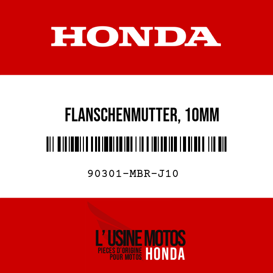 image de 90301-MBR-J10 FLANSCHENMUTTER, 10MM