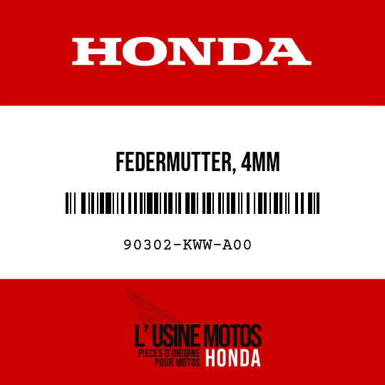 image de 90302-KWW-A00 FEDERMUTTER, 4MM