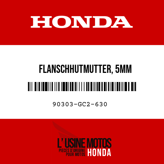 image de 90303-GC2-630 FLANSCHHUTMUTTER, 5MM