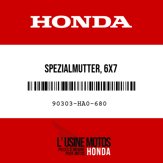 image de 90303-HA0-680 SPEZIALMUTTER, 6X7