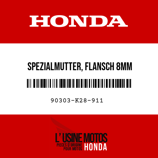 image de 90303-K28-911 SPEZIALMUTTER, FLANSCH 8MM