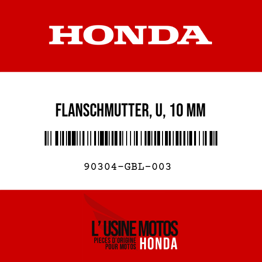 image de 90304-GBL-003 FLANSCHMUTTER, U, 10 MM