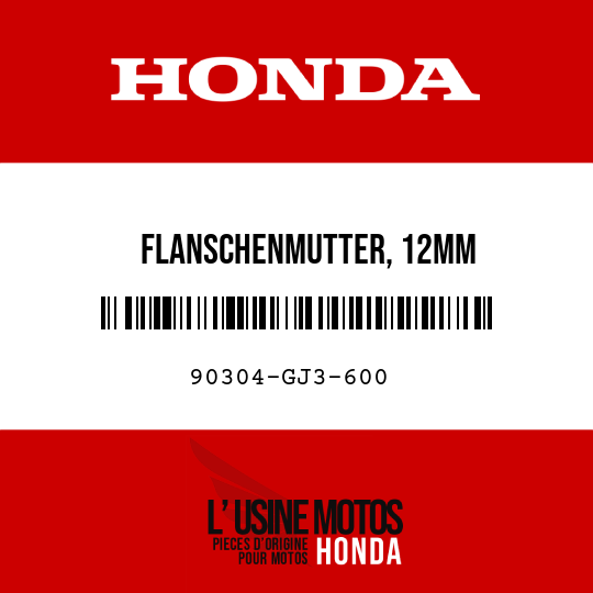 image de 90304-GJ3-600 FLANSCHENMUTTER, 12MM