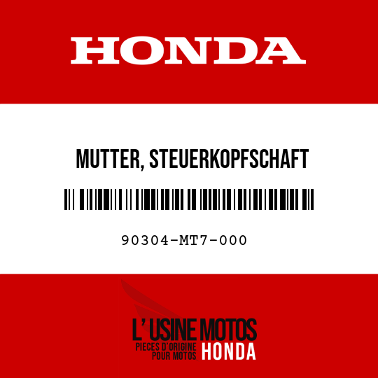 image de 90304-MT7-000 MUTTER, STEUERKOPFSCHAFT