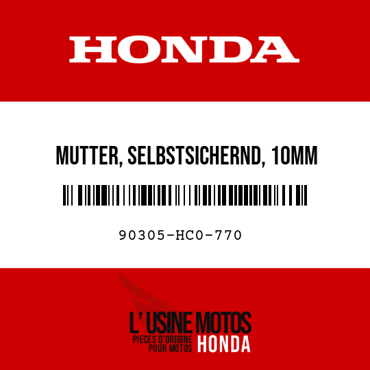 image de 90305-HC0-770 MUTTER, SELBSTSICHERND, 10MM