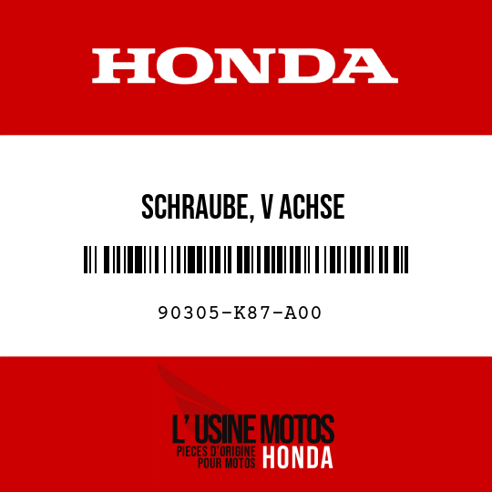 image de 90305-K87-A00 SCHRAUBE, V ACHSE