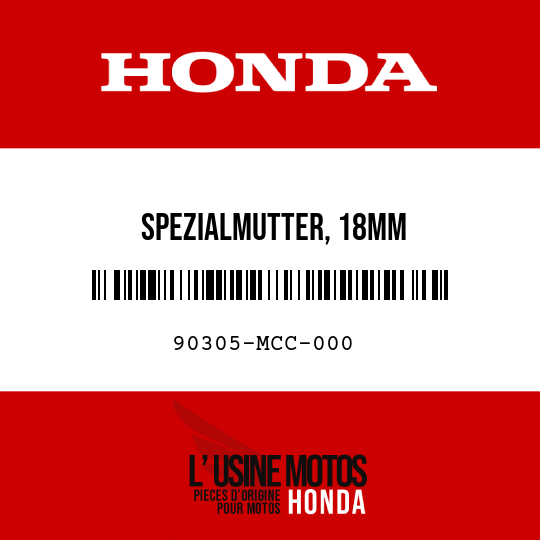image de 90305-MCC-000 SPEZIALMUTTER, 18MM