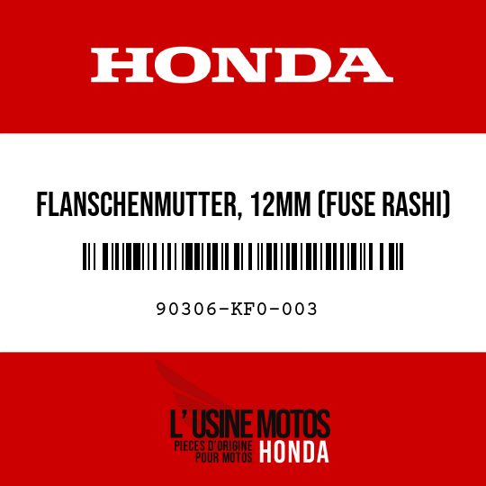 image de 90306-KF0-003 FLANSCHENMUTTER, 12MM (FUSE RASHI)