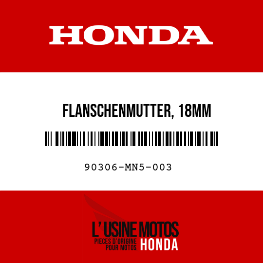 image de 90306-MN5-003 FLANSCHENMUTTER, 18MM