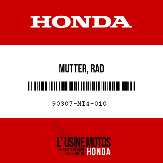 image de 90307-MT4-010 MUTTER, RAD