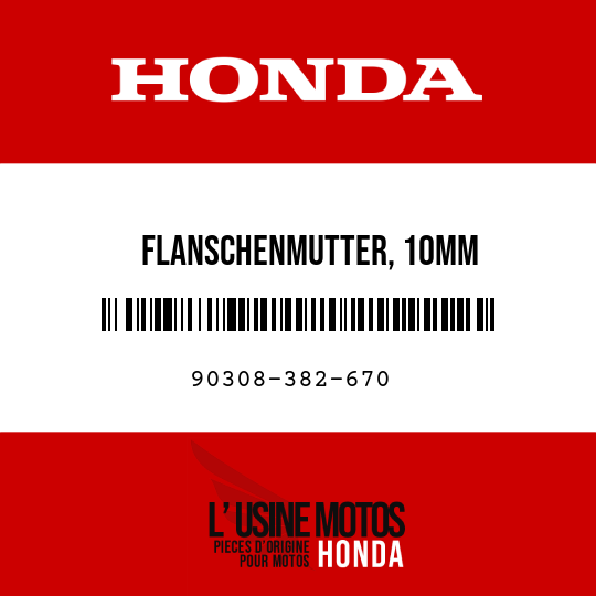 image de 90308-382-670 FLANSCHENMUTTER, 10MM