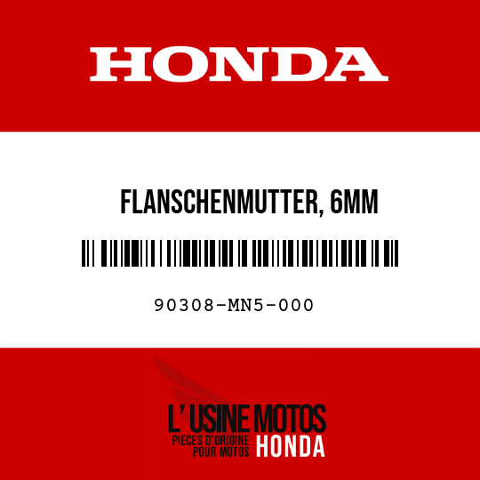 image de 90308-MN5-000 FLANSCHENMUTTER, 6MM