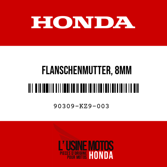 image de 90309-KZ9-003 FLANSCHENMUTTER, 8MM