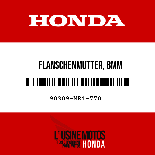 image de 90309-MR1-770 FLANSCHENMUTTER, 8MM