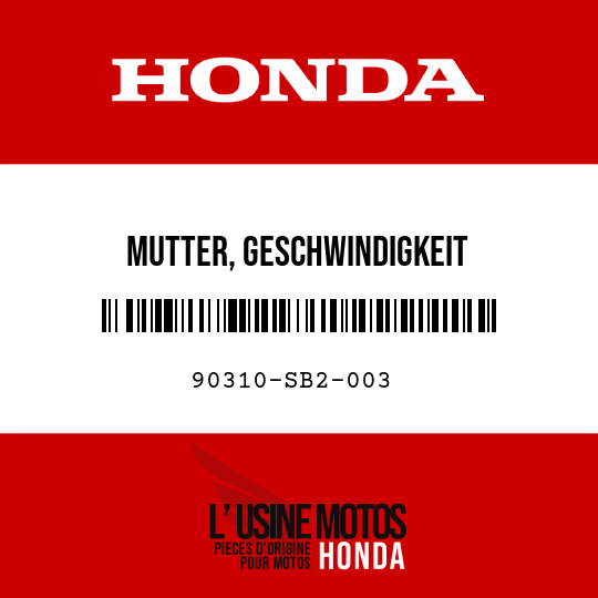 image de 90310-SB2-003 MUTTER, GESCHWINDIGKEIT