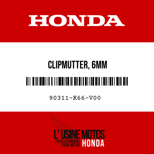 image de 90311-K66-V00 CLIPMUTTER, 6MM
