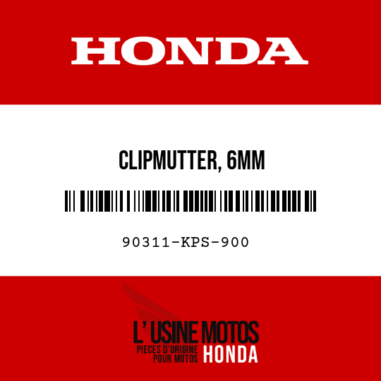 image de 90311-KPS-900 CLIPMUTTER, 6MM