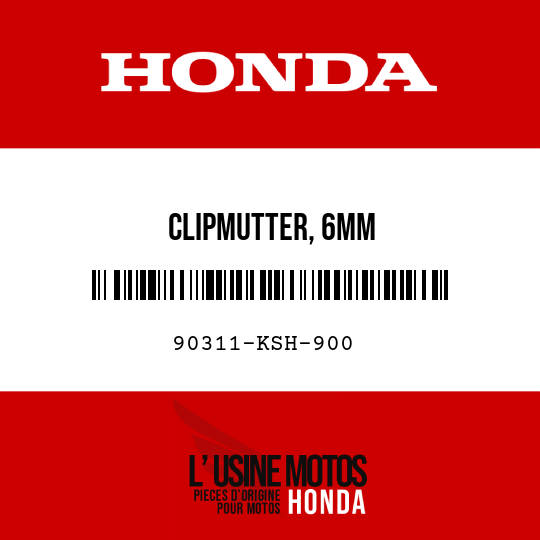image de 90311-KSH-900 CLIPMUTTER, 6MM