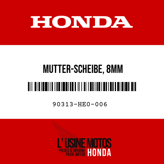 image de 90313-HE0-006 MUTTER-SCHEIBE, 8MM
