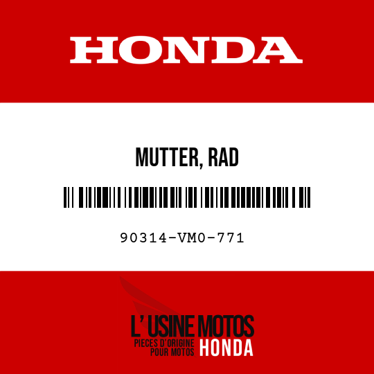 image de 90314-VM0-771 MUTTER, RAD