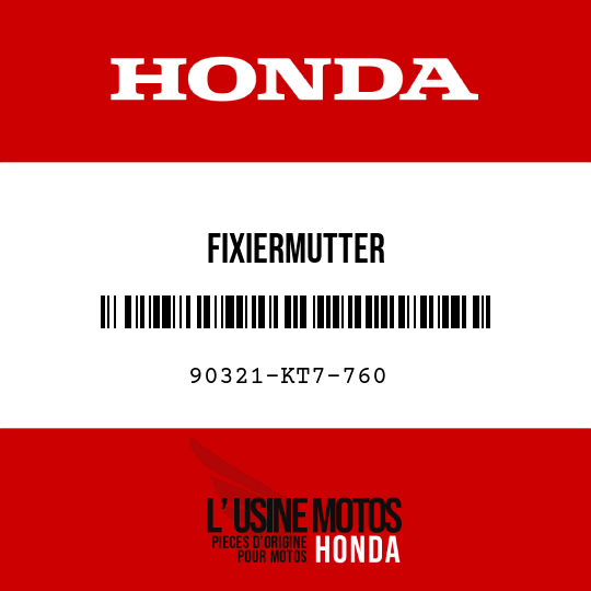 image de 90321-KT7-760 FIXIERMUTTER