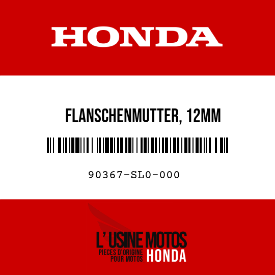 image de 90367-SL0-000 FLANSCHENMUTTER, 12MM