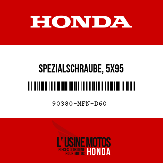 image de 90380-MFN-D60 SPEZIALSCHRAUBE, 5X95