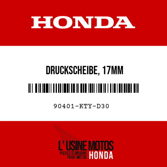 image de 90401-KTY-D30 DRUCKSCHEIBE, 17MM