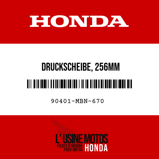 image de 90401-MBN-670 DRUCKSCHEIBE, 256MM