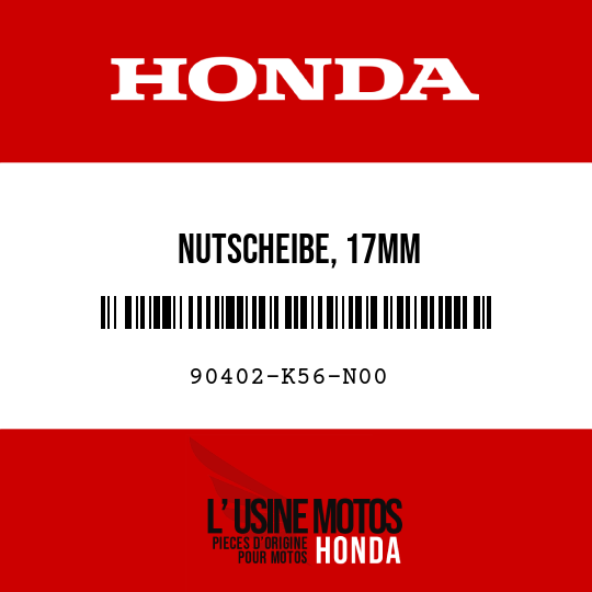 image de 90402-K56-N00 NUTSCHEIBE, 17MM