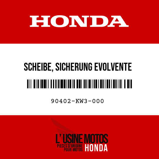 image de 90402-KW3-000 SCHEIBE, SICHERUNG EVOLVENTE 22X27X08