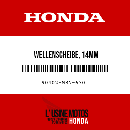 image de 90402-MBN-670 WELLENSCHEIBE, 14MM
