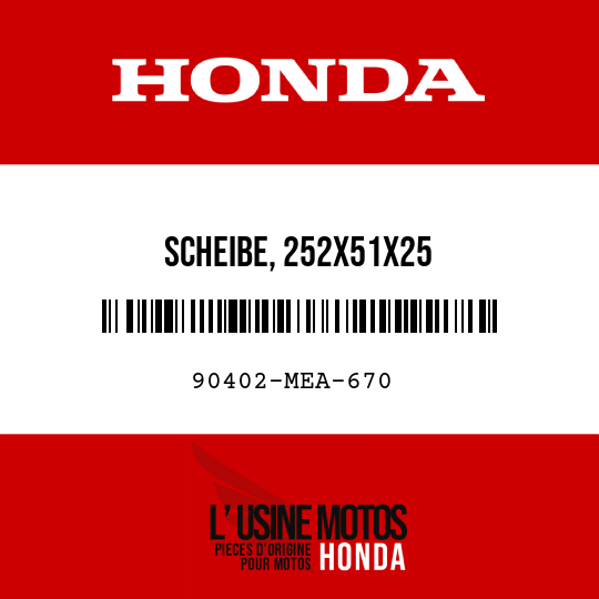 image de 90402-MEA-670 SCHEIBE, 252X51X25