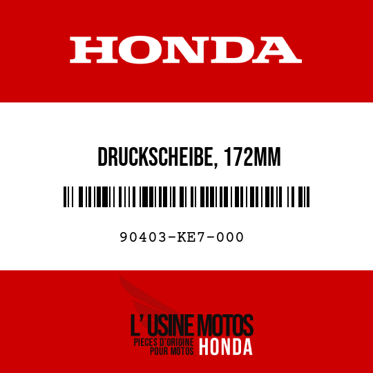 image de 90403-KE7-000 DRUCKSCHEIBE, 172MM