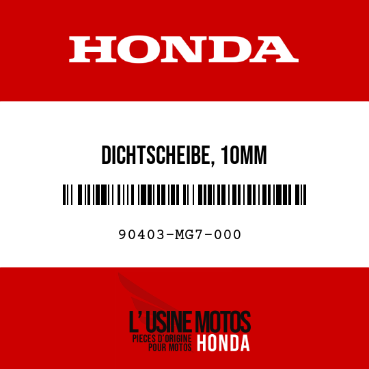image de 90403-MG7-000 DICHTSCHEIBE, 10MM