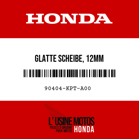 image de 90404-KPT-A00 GLATTE SCHEIBE, 12MM