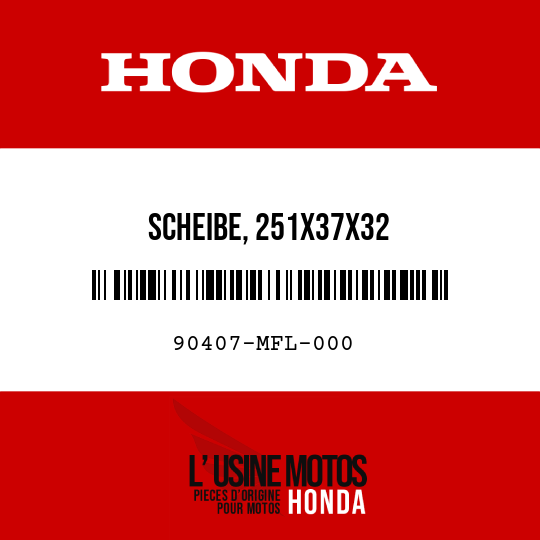 image de 90407-MFL-000 SCHEIBE, 251X37X32