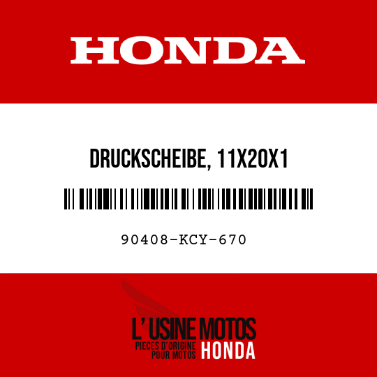 image de 90408-KCY-670 DRUCKSCHEIBE, 11X20X1