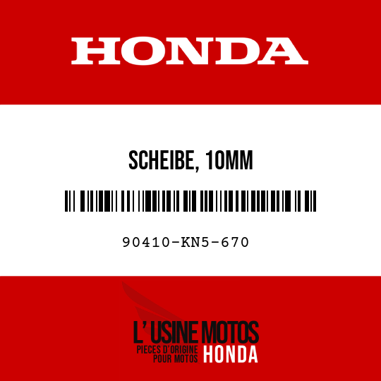 image de 90410-KN5-670 SCHEIBE, 10MM