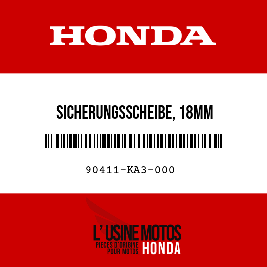 image de 90411-KA3-000 SICHERUNGSSCHEIBE, 18MM