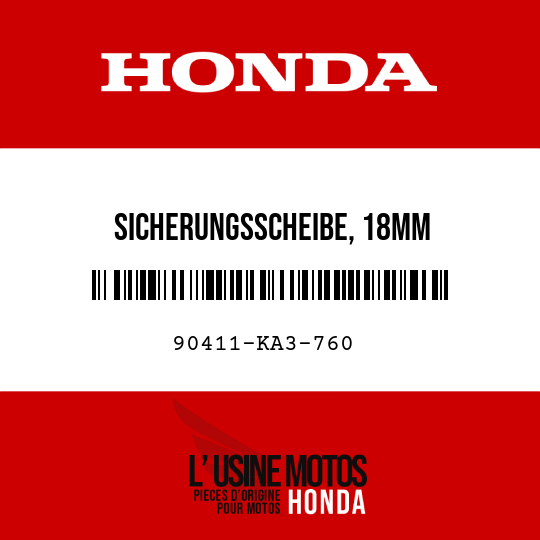 image de 90411-KA3-760 SICHERUNGSSCHEIBE, 18MM