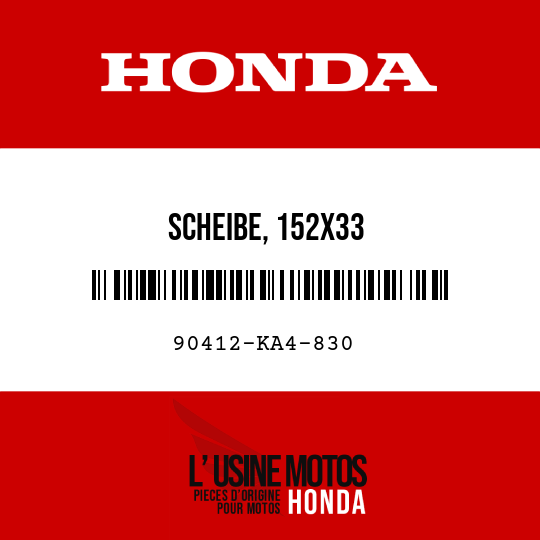 image de 90412-KA4-830 SCHEIBE, 152X33