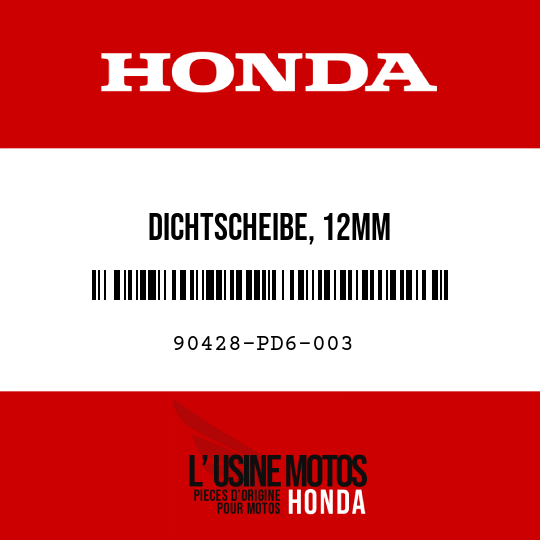 image de 90428-PD6-003 DICHTSCHEIBE, 12MM