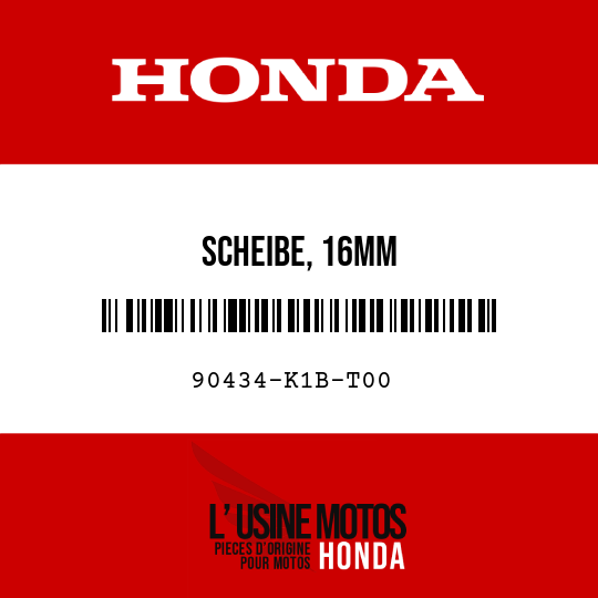 image de 90434-K1B-T00 SCHEIBE, 16MM