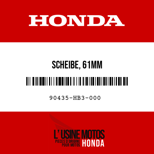 image de 90435-HB3-000 SCHEIBE, 61MM