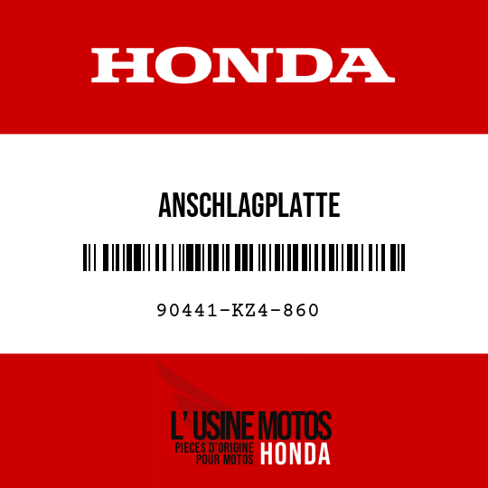 image de 90441-KZ4-860 ANSCHLAGPLATTE