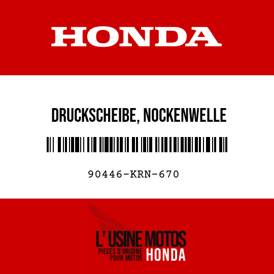 image de 90446-KRN-670 DRUCKSCHEIBE, NOCKENWELLE
